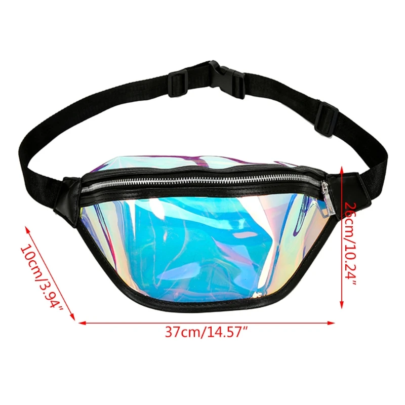 Новый лазерный Clear Fanny Pack для Для женщин летние Прозрачные Пляжные бум талии сумка поясная сумка 2018