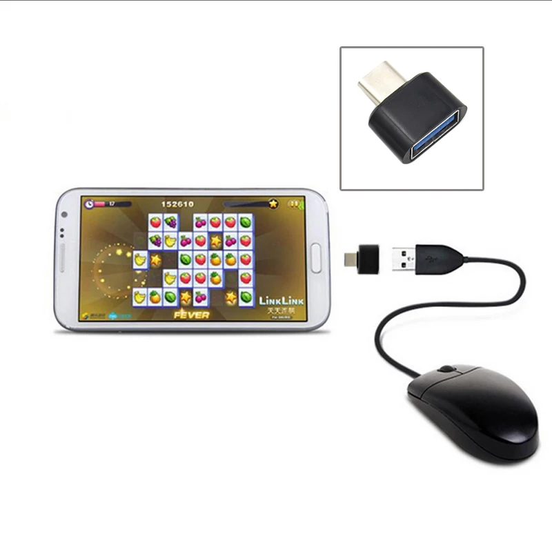 

Mini Micro USB To Android V8 Type-C Connectors Multifunction U Disk Reader for Android Phone & Tablet Mouse Keyboard