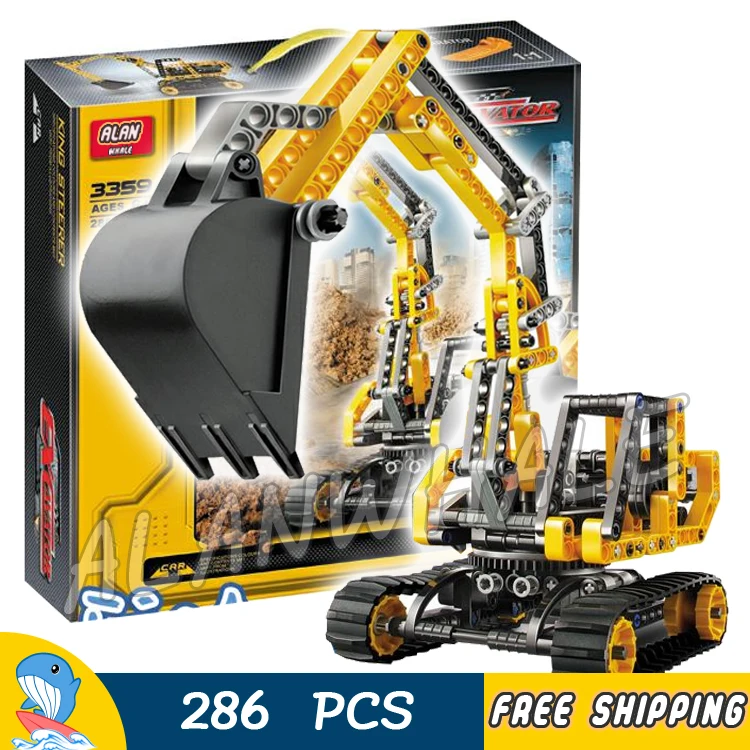 286pcs Technic Advanced Excavator Loader Engineering Truck 3359 фигурки строительные блоки игрушки Educaitonal
