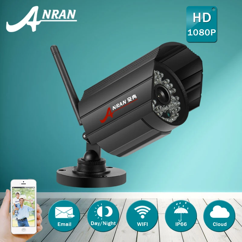 Onvif 2.0Megapixel 1080P HD Sony Sensor 48 IR Waterproof Wireless Network WIFI IP Camera Security Video Surveillance&Mobile APP