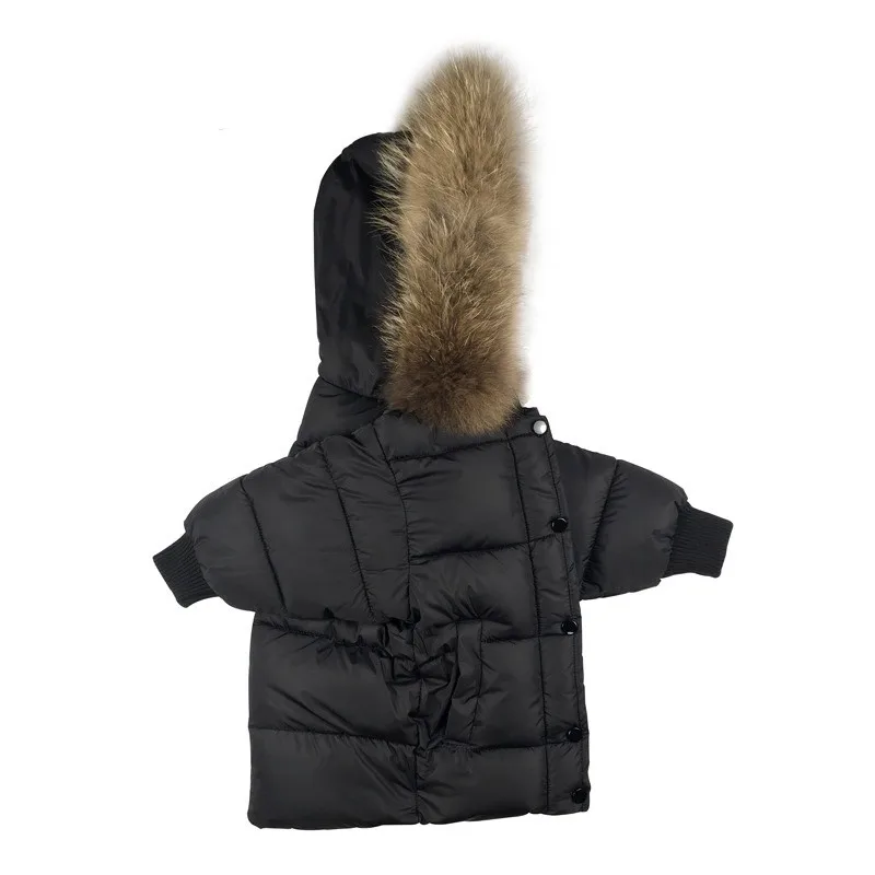 COOTELILI Warm Jakcet For Girls Coat Boys Winter Jacket Parka  Real Raccoon Fur Snowsuit Kids Girls Clothes Winter 90-130cm (12)
