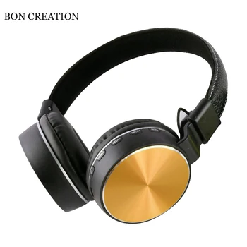 

Brand New BON CREATION Bluetoth Headphone Luxury Wireless Stereo Sport Earphone Headphone with Mic Metal Headset For Smart Phone