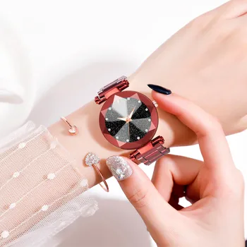 

Women Watches Luxury Simple Cool MultiAngle Raise Star Sky Dial Ladie Steel Belt Quartz Watch reloj mujer relogio feminino Gift