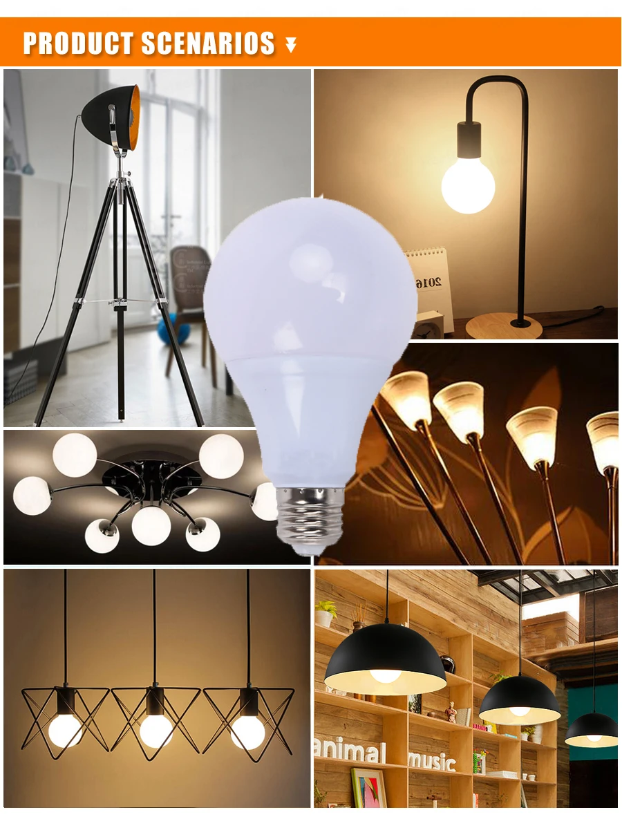 Bombilla LED lámparas E27 lampara 100 V 110 V 220 V 240 V bombilla de luz Real potencia 3 W 5 w 7 W 9 W 12 W 15 W bombilla LED Bombillas