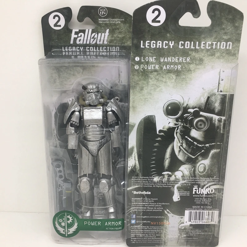 2pcs/lot Fallout 4 PVC Action figure Toy  Power Armor Out of clothin Robot Doll