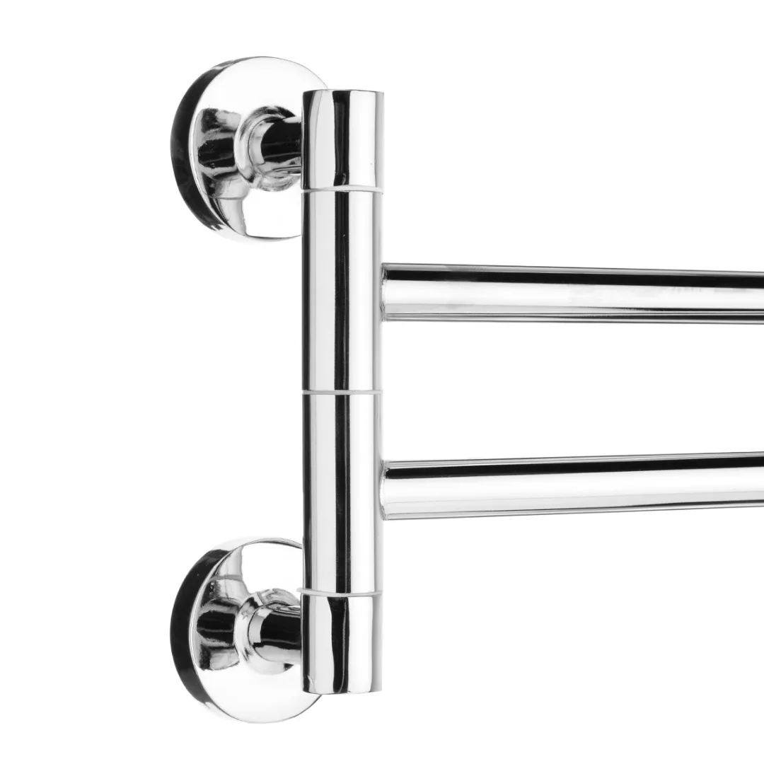 1pc Stainless Steel Swivel 2/3/4 Swing Arm Towel Holder Bar Rail Hanger Rack Wall Mounted For Bathroom