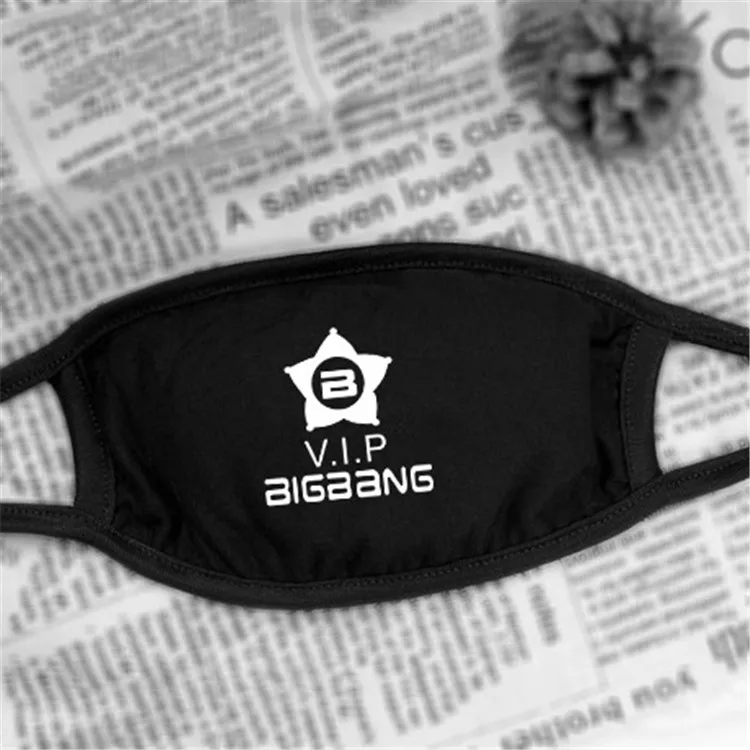 2018 новый черный bigbang Anti-Dust Хлопок Рот маска kpop GD TOP коллектив маски k-поп-G- дракон лица рот-заглушить лица респиратор