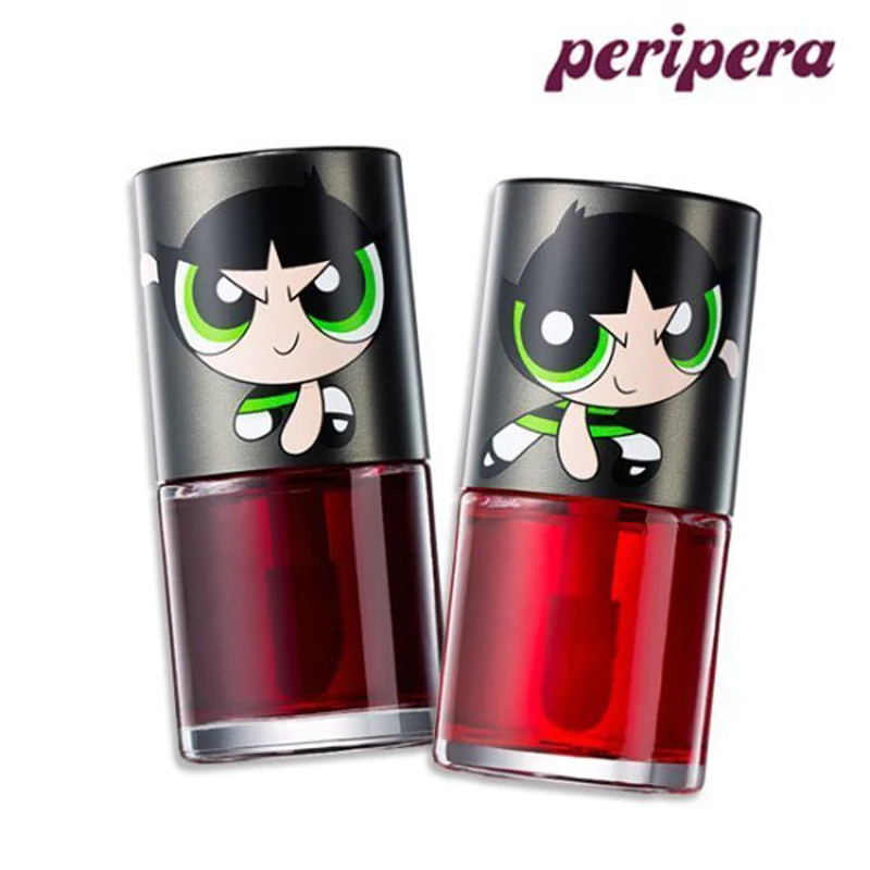 PERIPERA Peri's Tint воды Powerpuff девушки жидкая помада длительный водонепроницаемый блеск для губ Макияж корейская косметика