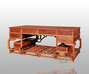 

Ming and Qing Dynasties classical Chinese antique Writing desks solid wood Office computer Tables Rosewood carving Multifunction