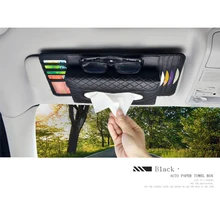 Кожа подвесная коробка из ткани, автомобильный солнцезащитный козырек, очки, очки ручка держатель с многофункциональный держатель для карт аксессуары для автомобильного интерьера, CD-пакет