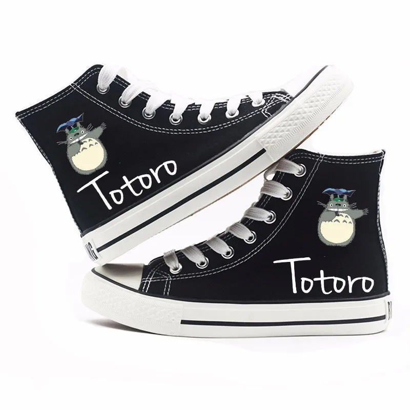 

New Anime My Neighbor Totoro Cosplay Shoes Men Canvas High Top Shoes Casual Unisex Lace-up Boots Sneaker Shoe