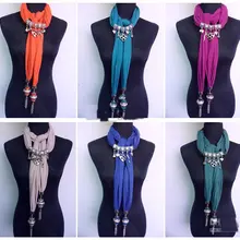 Шарф с ожерельем женские шарфы платки новые шарфы хлопковые модные шарфы 292