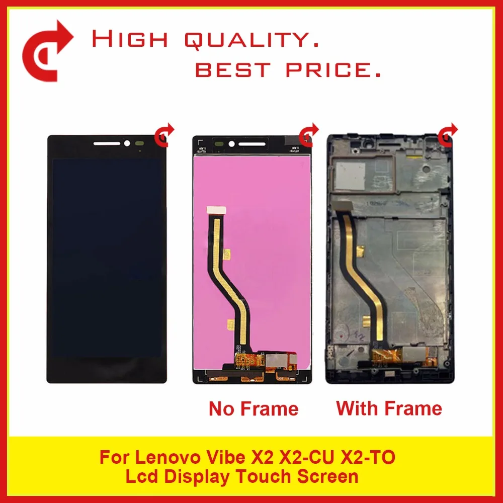 

10Pcs/lot Free DHL High Quality 5.0" For Lenovo Vibe X2 X2-CU X2-TO LCD Display With TouchScreen Digitizer Sensor Panel Assembly