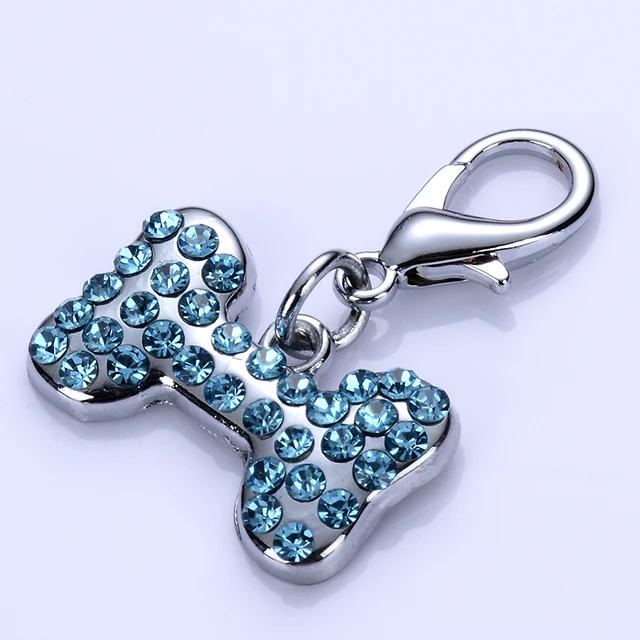 rhinestone dog tag