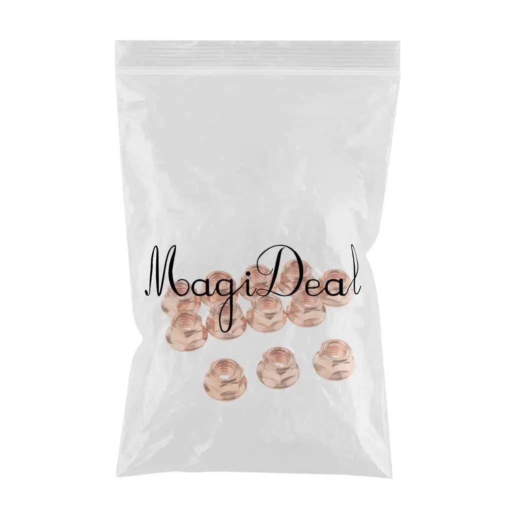 16X M8 Copper Flashed Exhaust Manifold 8mm Nut -High Temperature Nut for BMW Tuercas de cobre le cuivre des noix