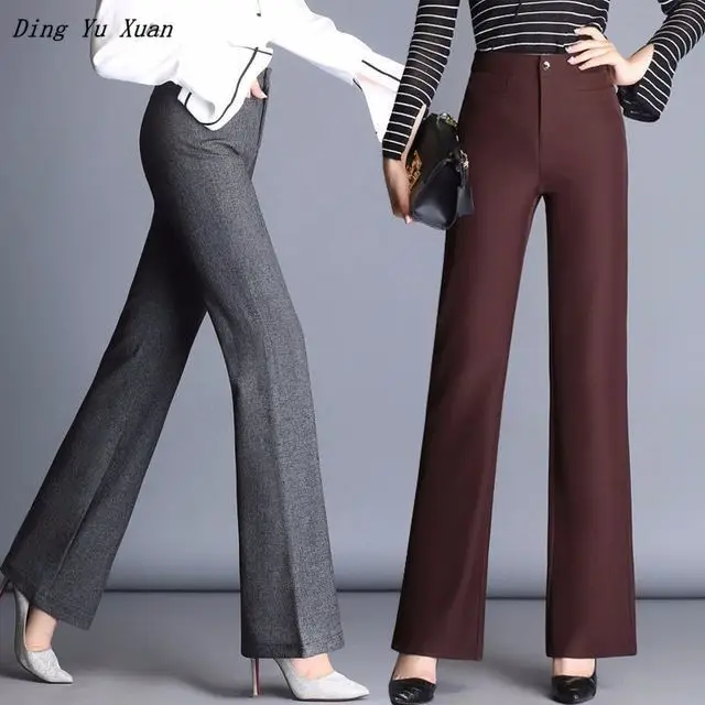 black flare work pants