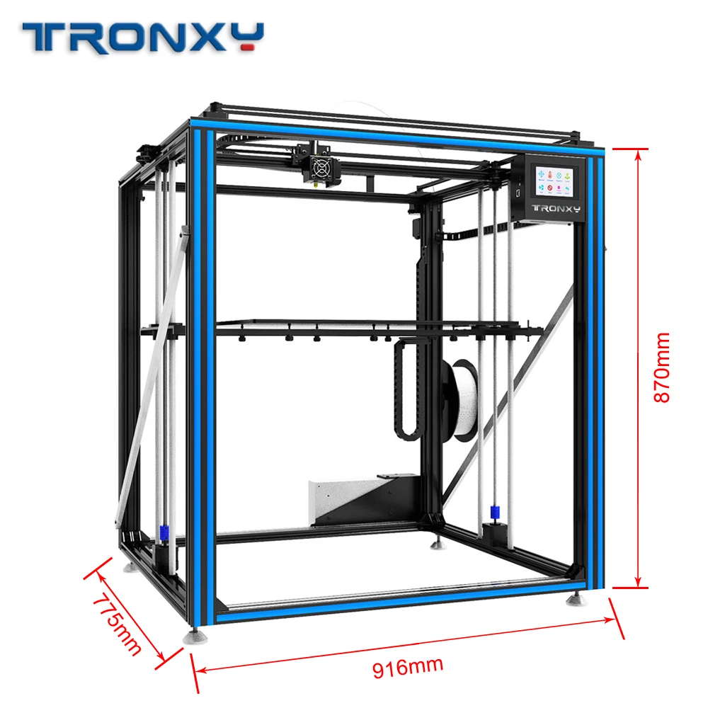 3D принтер Tronxy классический обновленный X5ST-500-2E большого размера плюс 500x500 мм самосборка сенсорный экран DIY 3d принтер