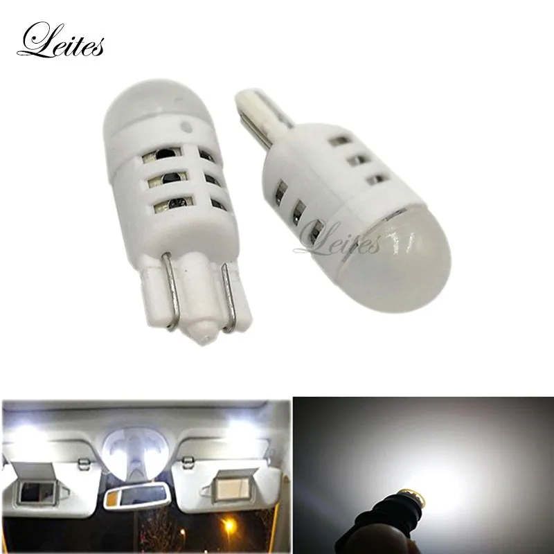  Leites 2x White Car Light T10 W5W Led Wedge Bulb 3030 1SMD Auto Sidemarker Sidelight Lamp Bulbs Dome Reading Parking Lights07