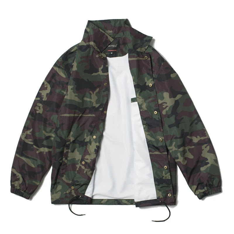 

2019ss coach jacket streetwear clothes hip hop military black army camouflage vintage waterproof tactical windbreaker for men