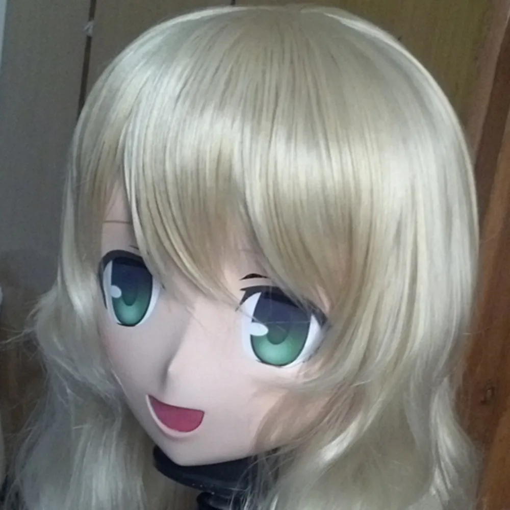 (C2-013) Handmade Female Letax Full Face KIG Mask Cosplay Kigurum Crossdresser Anime Fetish Masks Can Custom EYES/HAIR