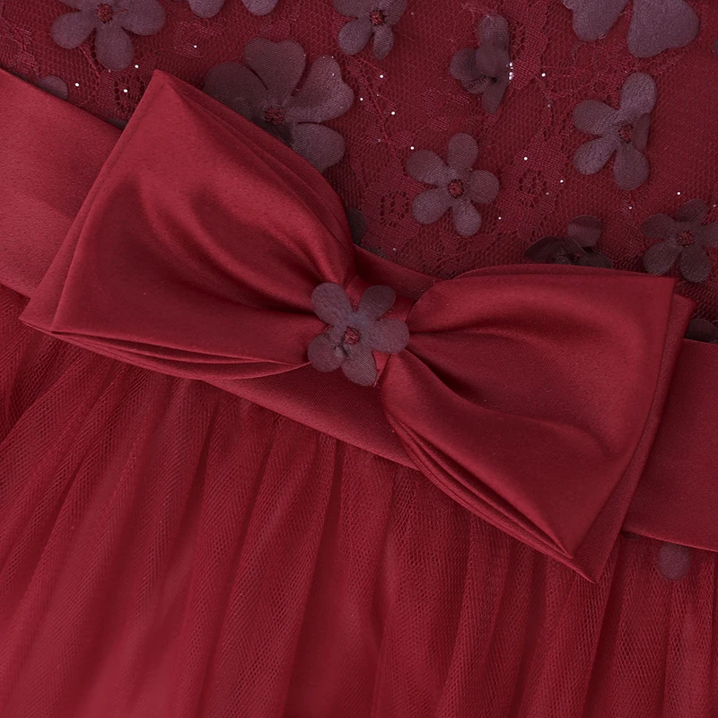 Summer Children Girls Evening Dress Lace Sleeveless Princess Dress Party Wear Tulle Prom Gown Formal Kids Clothes 5-9 Years