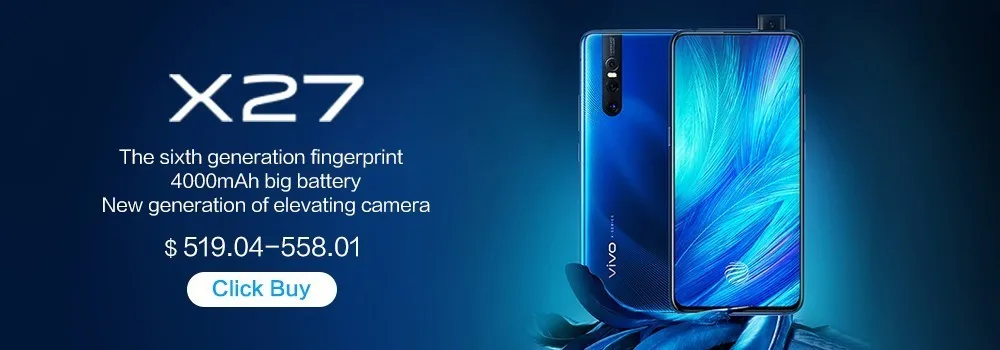 Vivo X27Pro 6,7 дюймов мобильный телефон SMD710 32.0MP поднимая удивительные камера 4000 мАч большой батарея 8 ГБ + 256 полный экран телефона