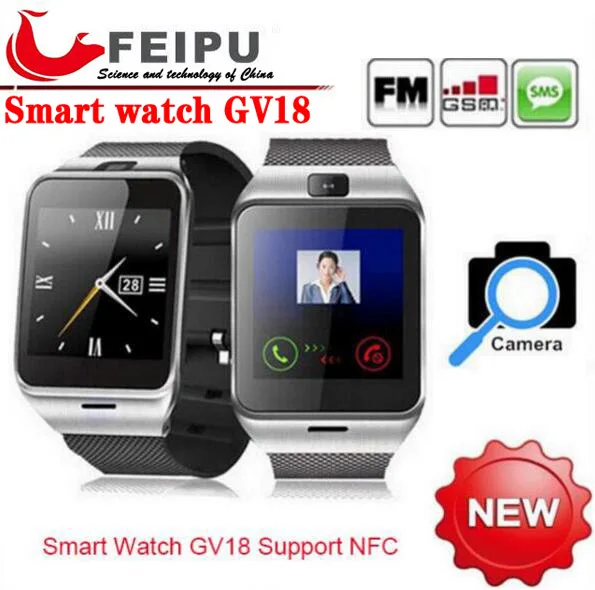 2016 Aplus GV18 Smart watch phone GSM NFC Camera wrist Watch SIM card Smartwatch for Samsung Android Phone