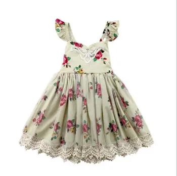 

2019 Summer Baby Girls Cotton Printed Dress, Princess Kids Cute Dazzel Clothing 5 pieces/lot, Wholesale