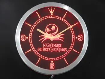 

nc0214 Nightmare Before Christmas Neon Sign LED Wall Clock