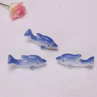 

promotion ceramic crafts home ornaments beautiful mini dolphin penholder creative gift for friends t426