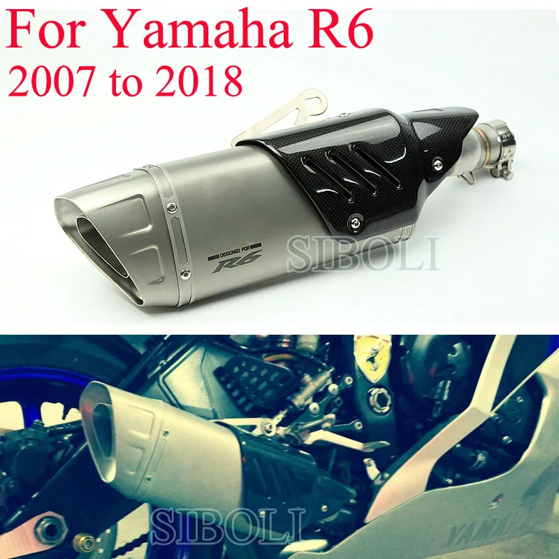 R6 полный цикл системы слипоны выхлопная труба для мотоцикла глушитель выхлопных газов для Yamaha R6 2007 08 09 10 11 2012 13, 14, 15, 16, 17, лет