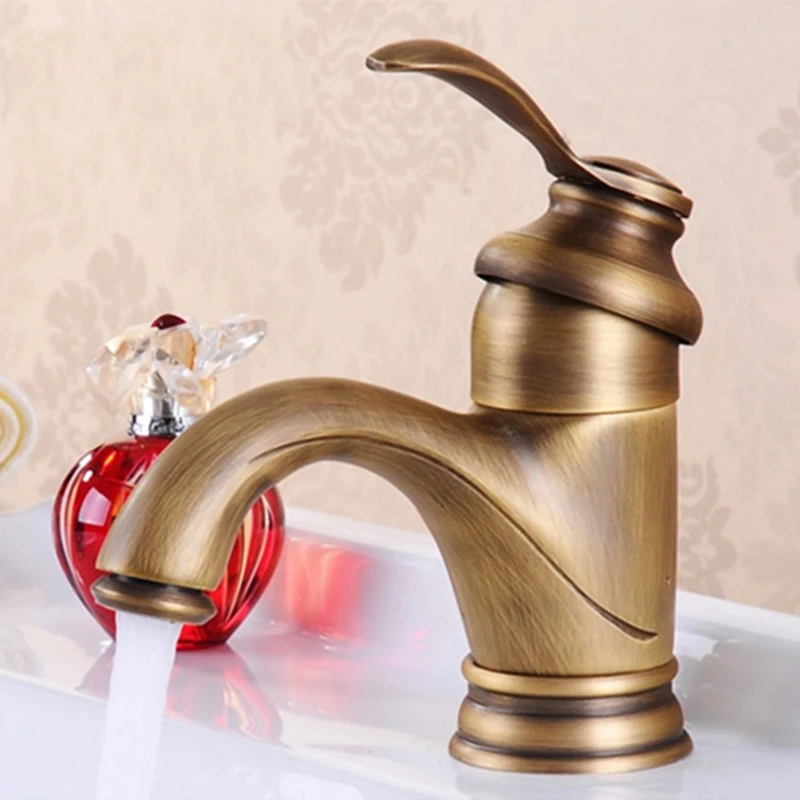 BECOLA Antique design basin faucet antique bronze bathroom tap single