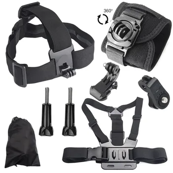 

Head Belt flexible Strap Adjustable Chest Mount 360D Rotate wrist StraFor Sony Action Cam for HDR AS20 AS30V AS15V AS200V AS300