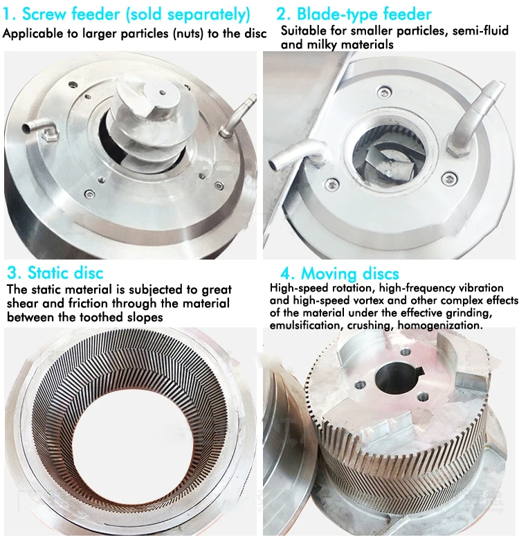 Нержавеющая сталь еда шлифовальные станки, пульверизация, эмульгирование, гомогенизация коллоидный мельница JM-W120