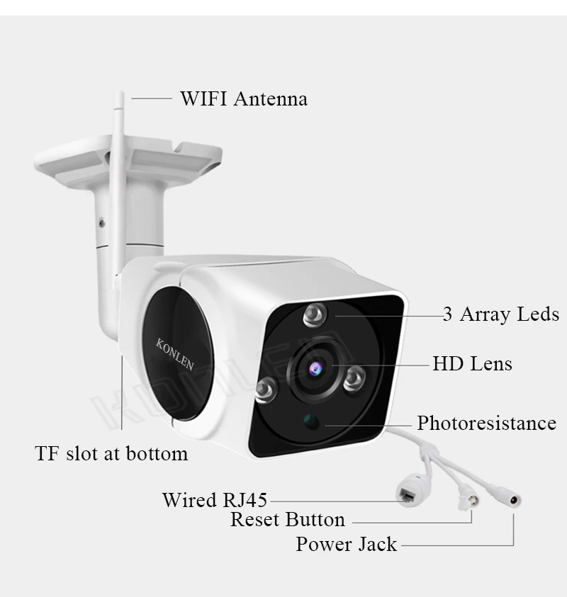 Konlen Outdoor 1080P Camhi Ip camera 08
