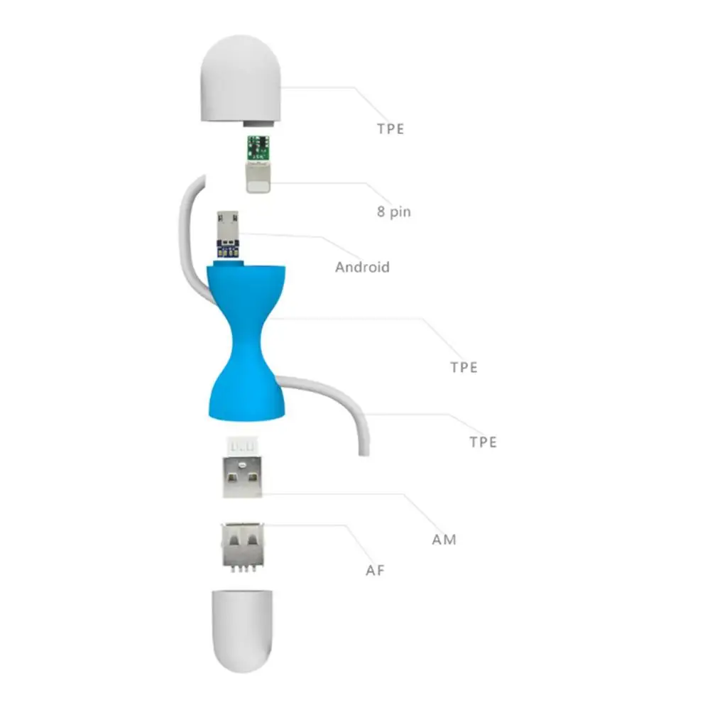2 в 1 USB OTG адаптер брелок Dataotg кабель 2.1A Micro для iPhone Android мобильных телефонов к