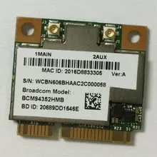 Broadcom BCM94352HMB BCM94352 двухдиапазонный беспроводной AC 802,11 abgn 802.11ac 2x2 Bluetooth половина размера беспроводной Wi-Fi карты мини-PCIE