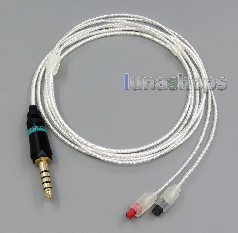 

4.4mm Transparent Silver plated DIY Detachable Headphone Cable For Audio Technica ATH-IM50 im70 im01 im02 im03 ath-im04 LN00557