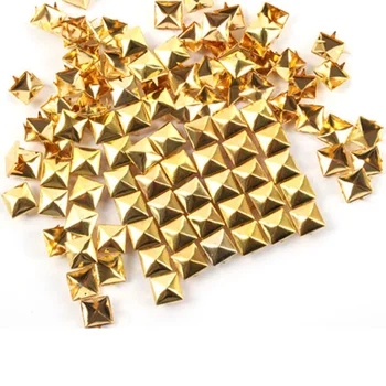 

100pcs Pyramid Studs Rivets Spike Nailheads Punk Rock Leathercraft DIY Bracelets Clothes Bags Shoes Belt Apparel Accessories