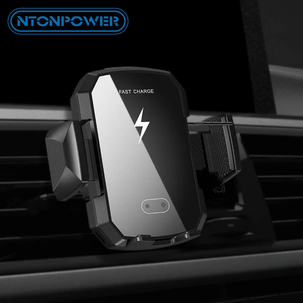 Автомобильное беспроводное зарядное устройство NTONPOWER Qi для iPhone 8/X/Xs быстрая