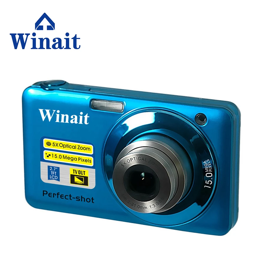Winait Digital Camera Compact Photo Camera 20MP VGA  Video 8X Optical Zoom 2.7 Screen IOS 400 Camera 