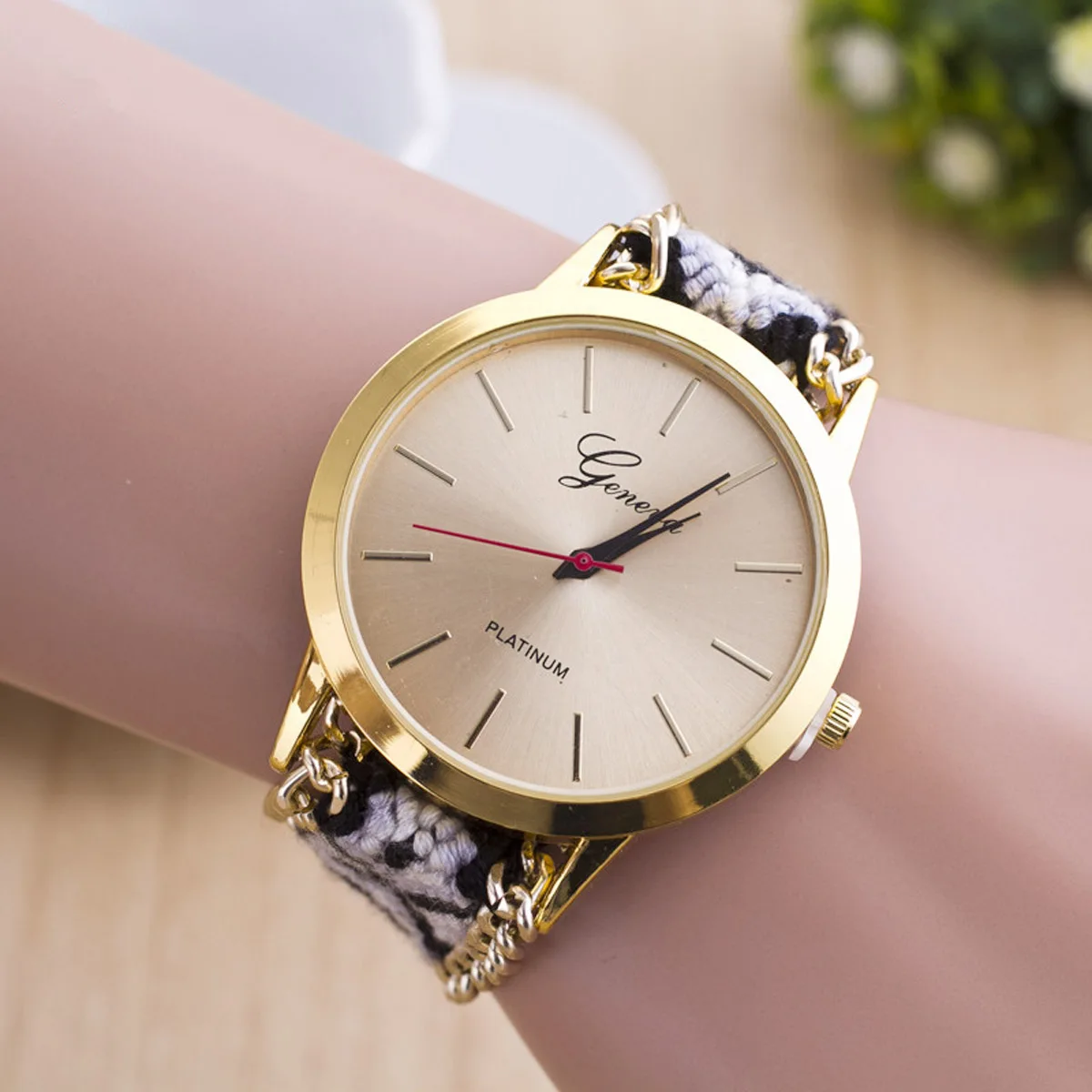 Fashion Handmade Casual Geneva Quartz Women Girls Braided Colorful Friendship Bracelet Watch Relogio Feminino Gift Dress Watches