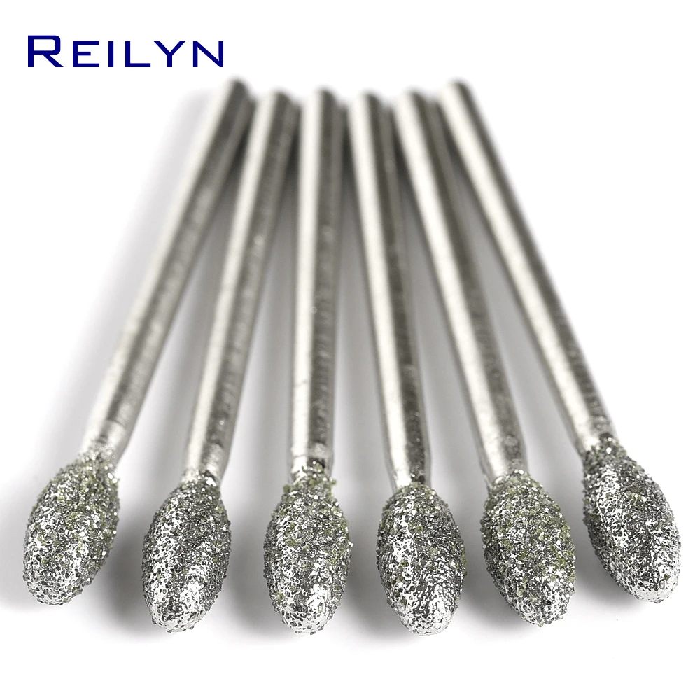 3mm course grained G type bits bullet type 4/5/6/8/10/12mm Diamond abrasive bits peeling head grinding trimming polishing bits