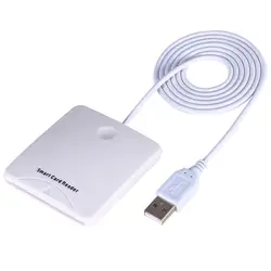 Белый ABS USB контакт смарт-карты IC карты читателя с SIM для Windows Me/для 2000/ XP/или для MAC OS 8,6, 9.X