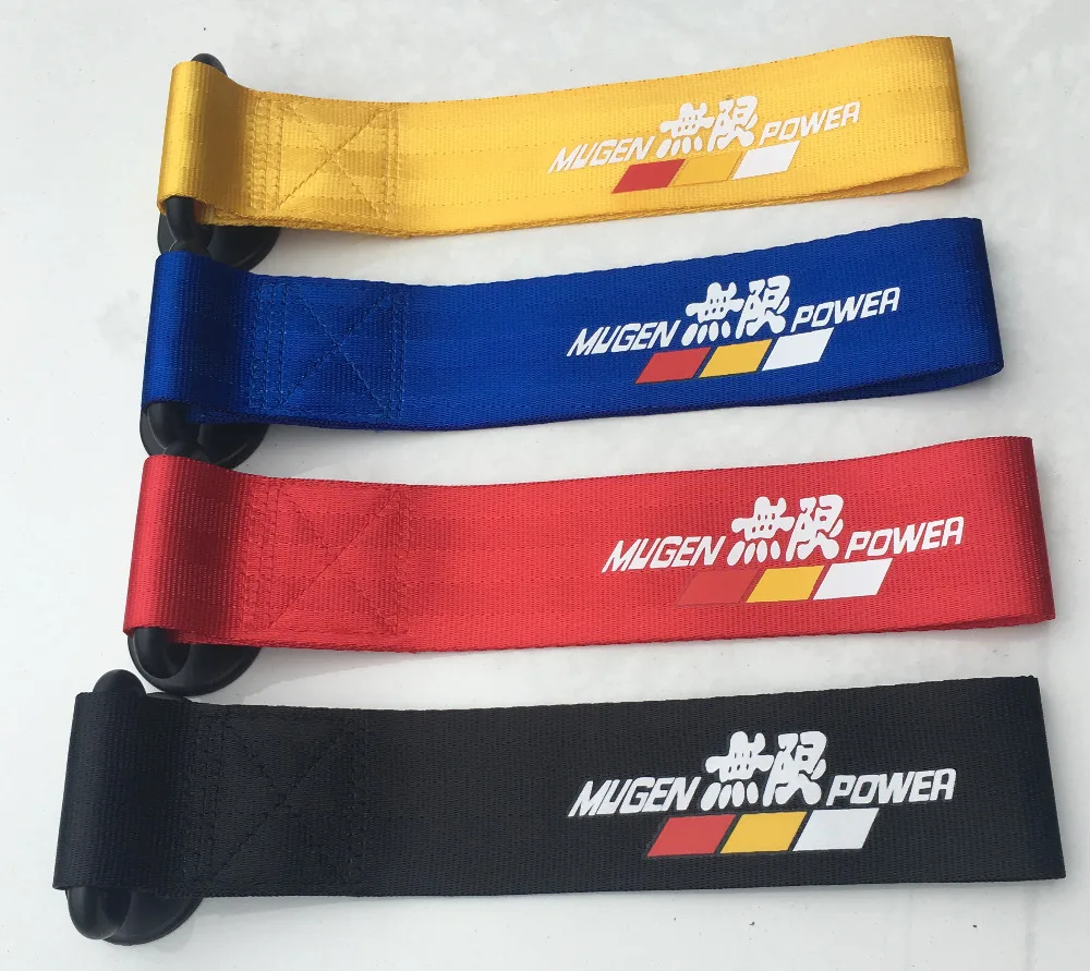 Mugen JDM Гоночный стиль буксировочный трос нейлоновый декоративный прицеп буксировочные тросы гоночный автомобиль Универсальный Буксировочный глаз буксировочный ремень бампер наклейка