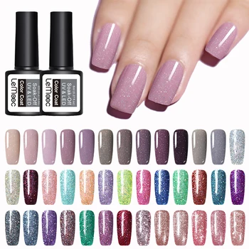 

LEMOOC 8ml Color Nail Gel Polish sparkly Sky Gel Lak UV Soak Off Nail Art varnish Glitter Sequins Gel Varnish