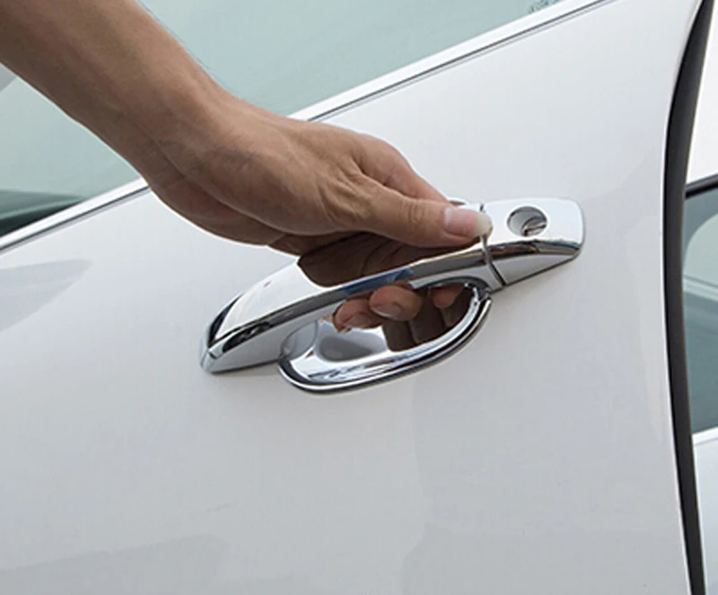 8pcs for Audi Q5 2009 2015 outside door handle Trim stickerin Chromium