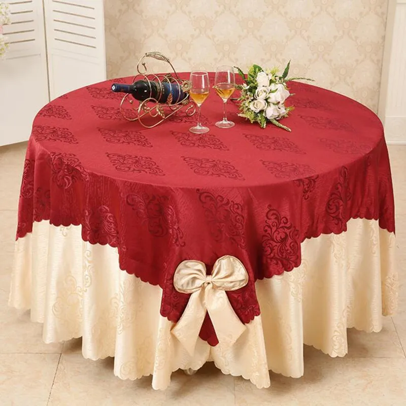 5pcs/lot Jacquard TABLE CLOTH Restaurant table cloth dinner polyester