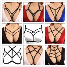 Бюстгальтер на бретельках в стиле стимпанк, готика, женский сексуальный топ, бюстгальтер без косточек, фетиш, бондаж, белье размера плюс фестивальный Рейв, одежда с подвязками