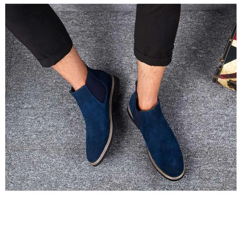 

Masorini Cow Suede Leather Winter Boots Men High Quality Comfortable Chelsea Boots Plus Size 40-45 Free Shipping WW-049